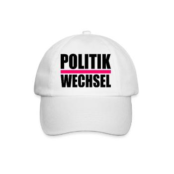 politikwechsel - Baseballkappe - Weiß/Weiß - Vorne