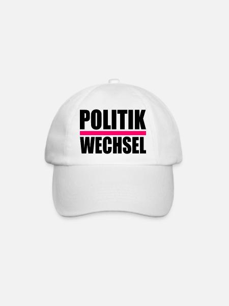 politikwechsel - Baseballkappe - Weiß/Weiß