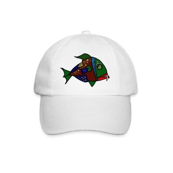 fisch anglerfisch - Baseballkappe - Weiß/Weiß - Vorne
