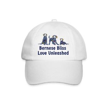 Berner Glückseligkeit Liebe entleine Berner Sennenhund - Baseballkappe - Weiß/Weiß - Vorne