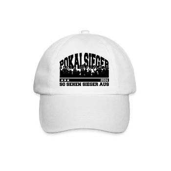 Pokalsieger 2024 - So sehen Sieger aus - Baseballkappe - Weiß/Weiß - Vorne