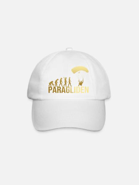 Evolution Paragliden - Baseballkappe - Weiß/Weiß