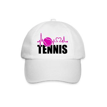 tennis love - Baseballkappe - Weiß/Weiß - Vorne
