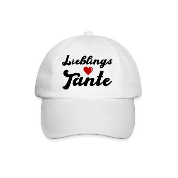 lieblings tante - Baseballkappe - Weiß/Weiß - Vorne
