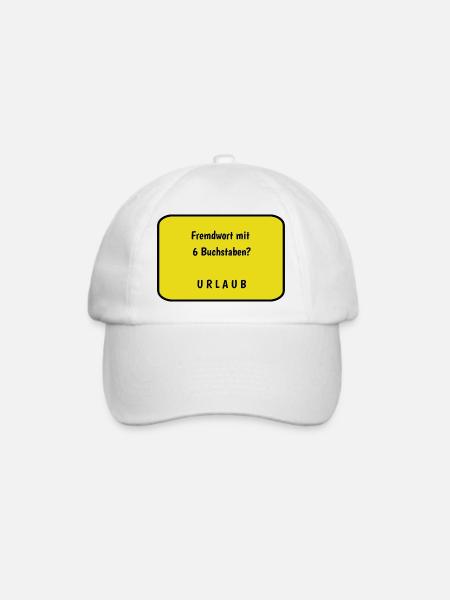 Urlaub - Baseballkappe - Weiß/Weiß