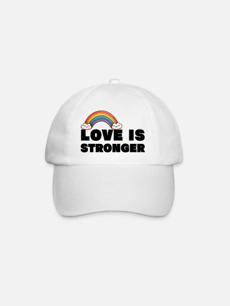 Liebe ist stärker. LGBT - Baseballkappe - Weiß/Weiß