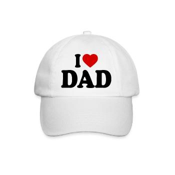 I love dad - Baseballkappe - Weiß/Weiß - Vorne