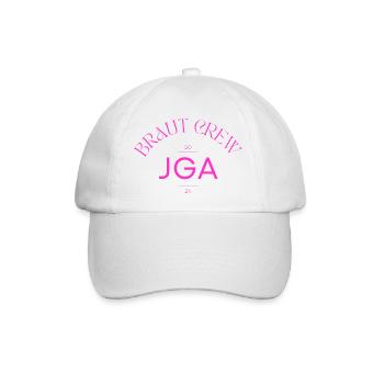 Braut Crew - JGA 2024 - Baseballkappe - Weiß/Weiß - Vorne
