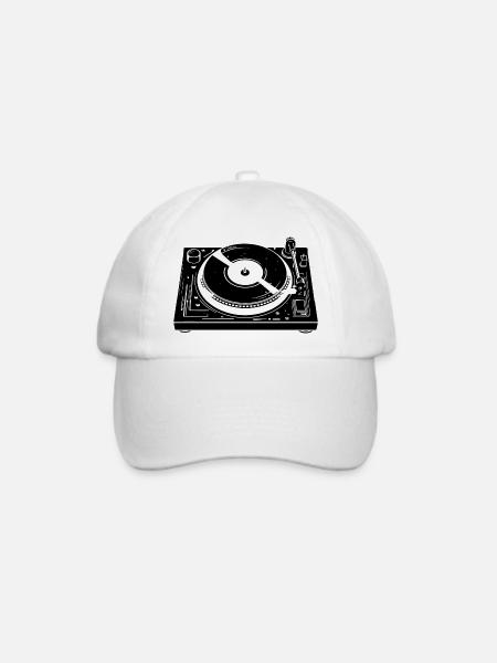 DJ Mischpult - Baseballkappe - Weiß/Weiß