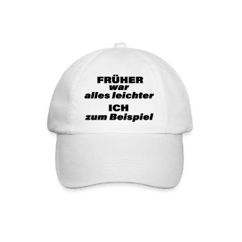 FRÜHER WAR ALLES LEICHTER - Baseballkappe - Weiß/Weiß - Vorne