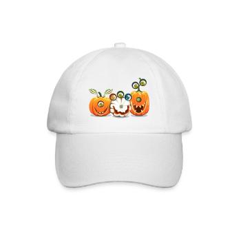 Kürbisse Halloween Humor - Baseballkappe - Weiß/Weiß - Vorne
