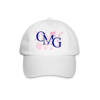 Omg pink - Baseballkappe - Weiß/Weiß - Vorne