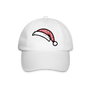 Weihnachtsmütze - Baseballkappe - Weiß/Weiß - Vorne