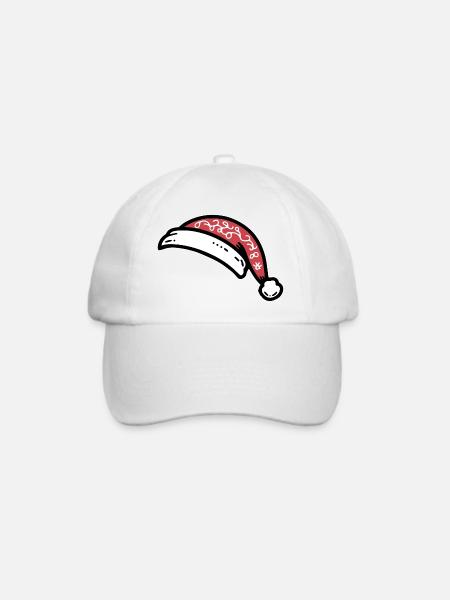 Weihnachtsmütze - Baseballkappe - Weiß/Weiß