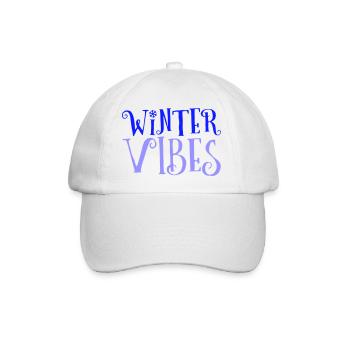 Winter Vibes - Baseballkappe - Weiß/Weiß - Vorne