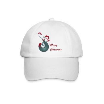 Give Empfangen Frohe Weihnachten - Baseballkappe - Weiß/Weiß - Vorne