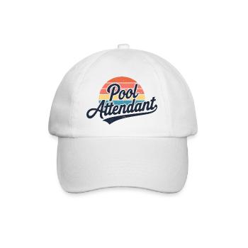 Humor am Pool - Baseballkappe - Weiß/Weiß - Vorne