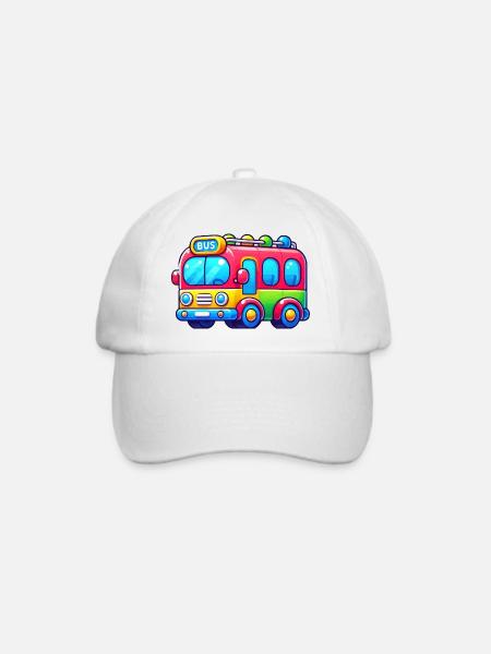 Bus - Baseballkappe - Weiß/Weiß