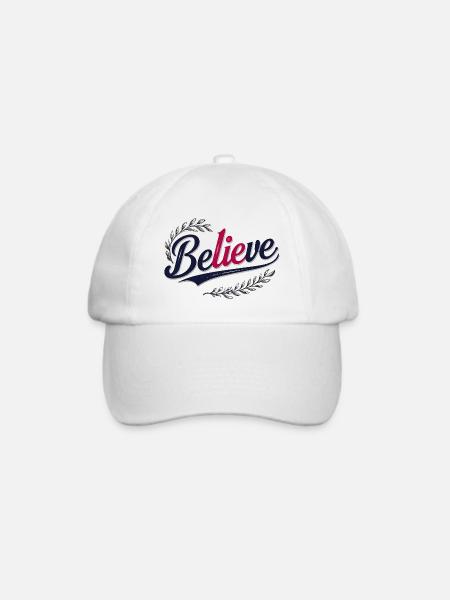 Believe - Baseballkappe - Weiß/Weiß