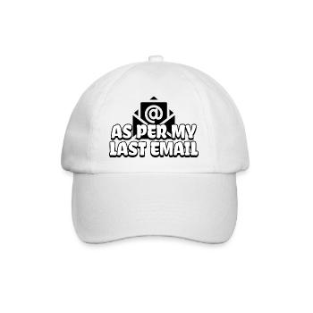 Laut meiner letzten E-Mail - Baseballkappe - Weiß/Weiß - Vorne