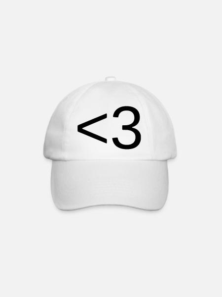 LOVE Herz - Baseballkappe - Weiß/Weiß