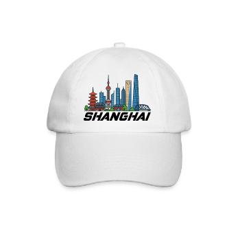 shanghai - Baseballkappe - Weiß/Weiß - Vorne