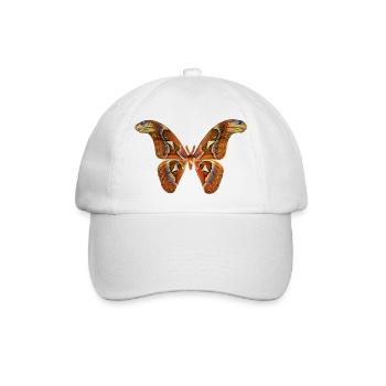 Schmetterling - Baseballkappe - Weiß/Weiß - Vorne