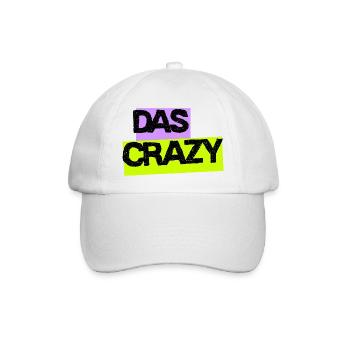 Das Crazy - Design mit Neon-Farben - Baseballkappe - Weiß/Weiß - Vorne