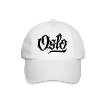 Urban Graffiti Style Schriftzug Oslo  - Baseballkappe - Weiß/Weiß - Vorne