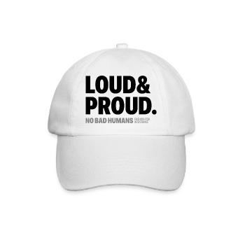 Loud&Proud - Baseballkappe - Weiß/Weiß - Vorne