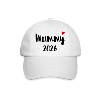 Mummy 2026 Design für werdende Mütter - Baseballkappe - Weiß/Weiß - Vorne