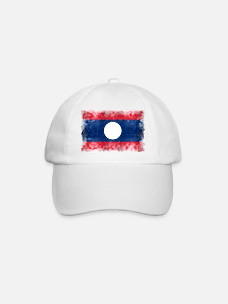 Laos - Baseballkappe - Weiß/Weiß