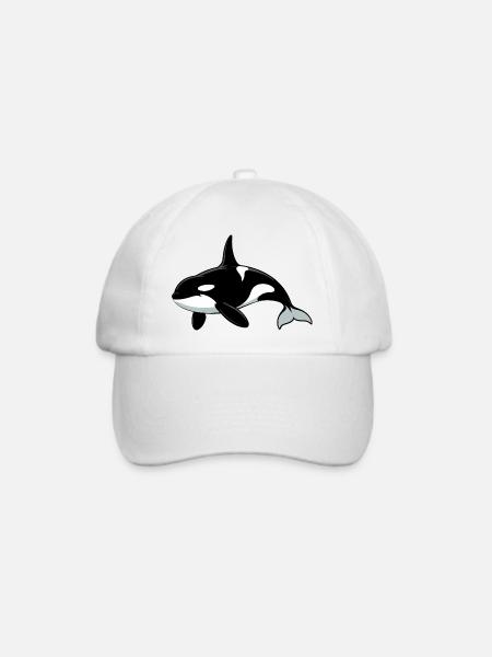 Orca Meerestier-Liebhaber - Baseballkappe - Weiß/Weiß