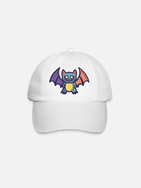 Fledermaus  - Baseballkappe - Weiß/Weiß