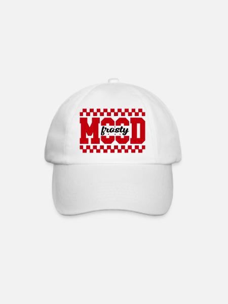 MAD Gitter Grafikdruck - Baseballkappe - Weiß/Weiß