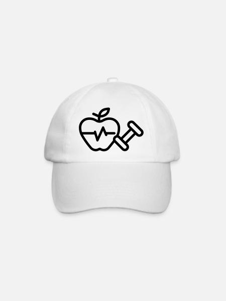 Gesunder Lebensstil - Baseballkappe - Weiß/Weiß