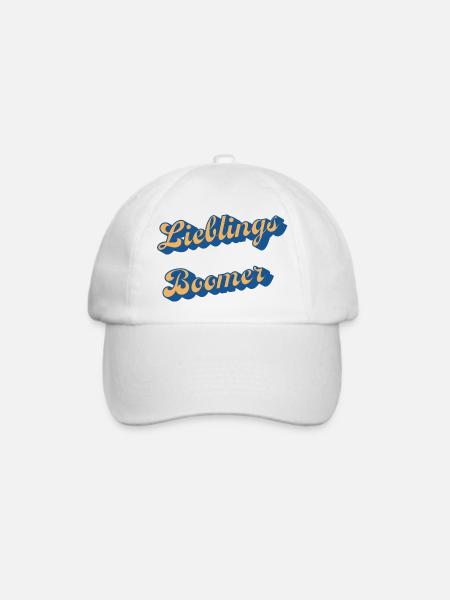 Liebings Boomer Script Logo - Baseballkappe - Weiß/Weiß