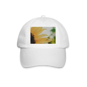 Sonnenblume Nahaufnahme Gelb Orange - Baseballkappe - Weiß/Weiß - Vorne