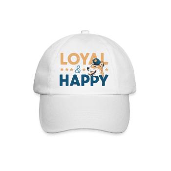 Loyale & Glückliche Grafik - Baseballkappe - Weiß/Weiß - Vorne