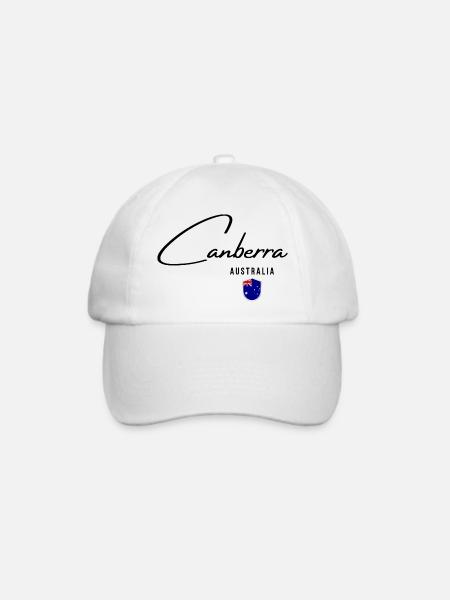 Elegantes Design Canberra, australischer Stolz - Baseballkappe - Weiß/Weiß