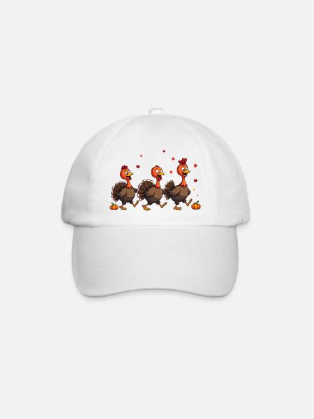 Thanksgiving Truthahn Baby - Baseballkappe - Weiß/Weiß
