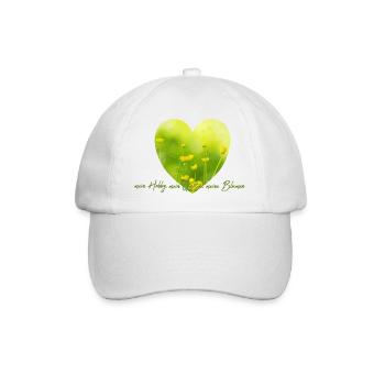 Herzblume Gartenliebe Hahnenfuss Garten Gärtner - Baseballkappe - Weiß/Weiß - Vorne