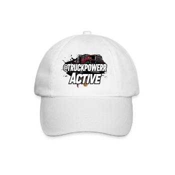 TruckPower Active Bold Truck Motiv - Baseballkappe - Weiß/Weiß - Vorne