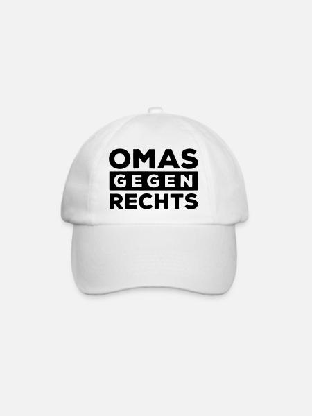 Omas gegen rechts - Baseballkappe - Weiß/Weiß