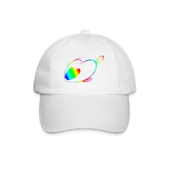 Regenbogen-Geschwindigkeitstricker - Baseballkappe - Weiß/Weiß - Vorne