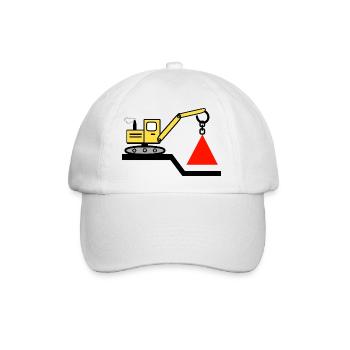 Bagger - Baseballkappe - Weiß/Weiß - Vorne