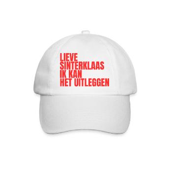 Süße Sinterklaas-Typografie humorvoll - Baseballkappe - Weiß/Weiß - Vorne