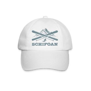 Schifoan | Après Ski, Wintersport, Skiurlaub - Baseballkappe - Weiß/Weiß - Vorne
