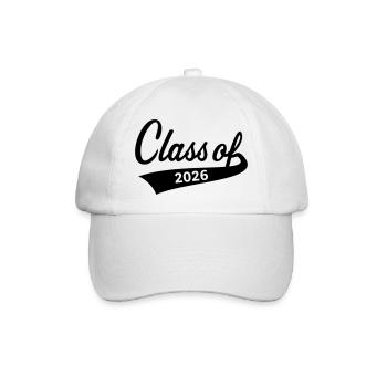 Class Of 2026 (Abschlussklasse Schulabschluss B) - Baseballkappe - Weiß/Weiß - Vorne