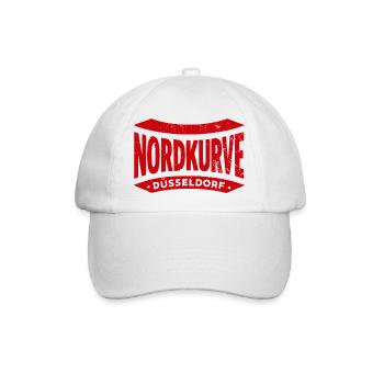 Düsseldorf Nordkurve Hoodie, Shirt, Tasche, Cap - Baseballkappe - Weiß/Weiß - Vorne